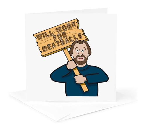 Dooni Designs[XBribery Signs Sarcasm Designs ? ʔ[XMan Guy with a sign will work for Meatballs ? O[eBOJ[h Individual G