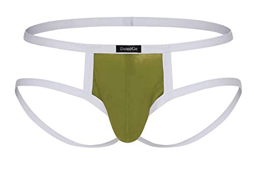 ZEGOO Men's Athletic Supporter Performance Jockstrap Elastic Waistband Underwear ArmyGreen