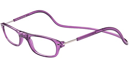 TBOC Lunettes de Lecture – Dioptrie +1.00 Monture Violet Femme Homme Unisexe Aimant Fermeture Ordinateur Travail Pliables Régables Magnetiques