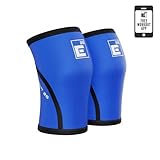 6mm Reversible Knee Sleeves for Weight Lifting, CrossFit (Sold as a Pair) - Compression Sleeve for Optimal Compression, Mobility, and Support - The Perfect Brace for Squats, Deadlifts, Olympic Lifting