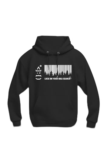 Sweat à capuche biologique CodeLife Santa Barcode noir haut de gamme