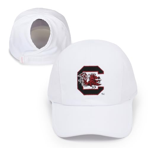 Ponyflo NCAA Women's South Carolina Gamecocks Ponytail Cap, White