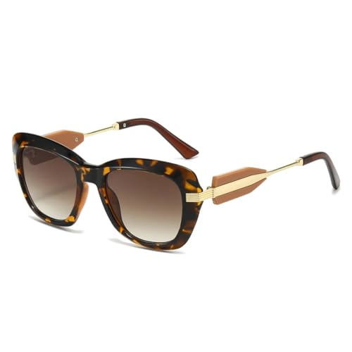 Lunettes de soleil mode femme UV400 grand angle avec monture protectrice chic