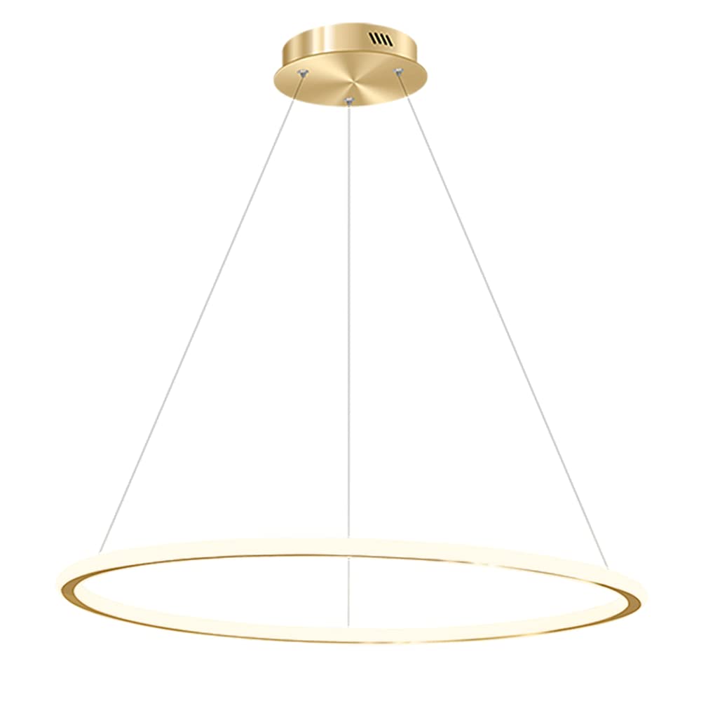 Lustre moderne en métal doré avec abat-jour en silicone haute finition