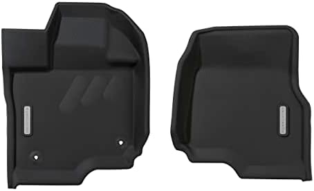 BaseLayer Front Floor Mats for Ford F-150 Trucks - Custom Fitted Waterproof Floor Mats for 2015+ F-150 Vehicles, F-150 Lightning, Durable All-Weather Mats - Made in USA (Gray)