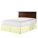 US Comfort Zone Bed Skirts Dust Ruffle with Split Corners for Beds Queen Size 60" x 80" 18" Drop, Ea