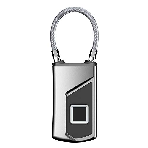 JL Cerradura de Huellas Dactilares IP65 a Prueba de Agua antirrobo sin Llave Seguridad Candado Inteligente pequeño para Maleta para Equipaje Mochila Recargable