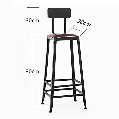 Tabourets de bar rembourrés en PU 75cm avec assemblage simple et rapide