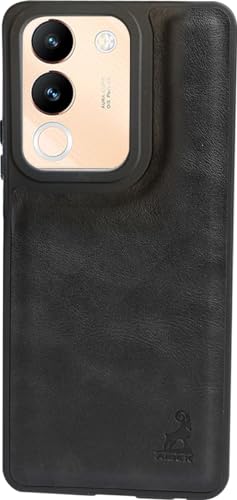 Image of AIBEX Shield Back Cover Case Compatible with Vivo V29e 5G Back Cover | Flexible Vegan Leather | Full Camera Protection | Raised Edges | Super Soft-Touch | Bumper Case