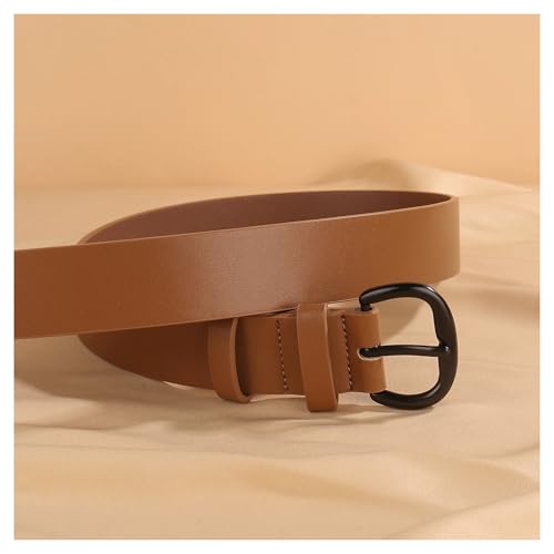 Women's Casual Leather Belt with black Buckle Versatile Waist Accessory for Jeans and Everyday Outfits3