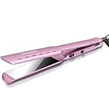 7MAGIC Nano Titanium Hair Straightener, 1.7' Wide Flat Iron for All Hair Types, Flat Iron Hair Straightener with 5 Temp, Hair Iron with Dual Voltage, Straightening Iron for Fast Straightening, Purple