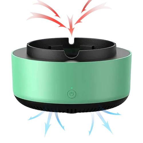 Bandejas de cenicero purificador de aire 2 en 1, cenicero electrónico con purificador de aire, cenicero multifuncional sin humo, filtro purificador de aire de cenicero inteligente ✅