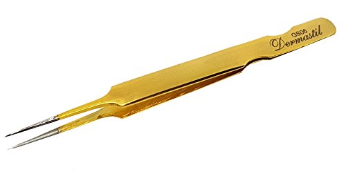 Pestañas Extensión Profesional Handmade Pinzas de oro plata GS Series para pestañas Extensiones (GS06)