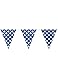12ft Plastic Royal Blue Polka Dot Pennant Banner
