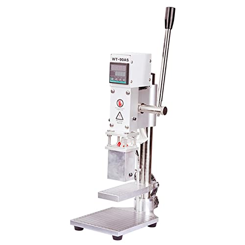 iDili AC110V Manual Leather Shoes Wallet Belt Branding Machine Hot Stamping Machine Logo Embossing Machine 400W 400? Adjustable 0-15CM Stroke