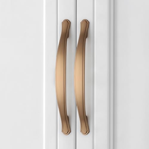 Image of Asidrama 10 Pack 5 Inch(128mm) Champagne Bronze Kitchen Cabinet Handles Cabinet Pulls Kitchen Cabinet Hardware for Cupboard Drawer Pulls