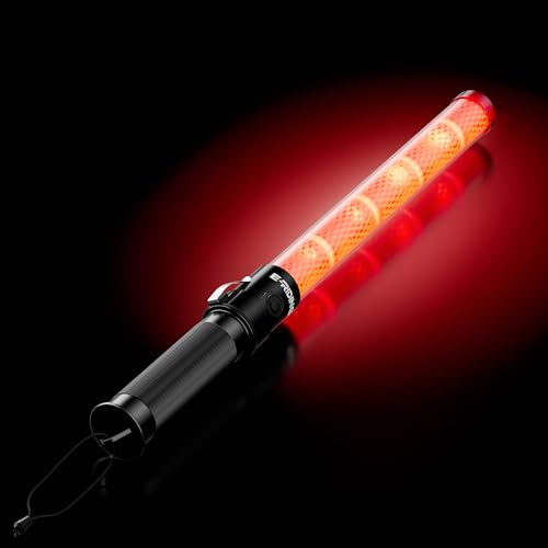 E-riding 1 Pack 16 Inch Red Traffic Wand with 3 Flashing Modes