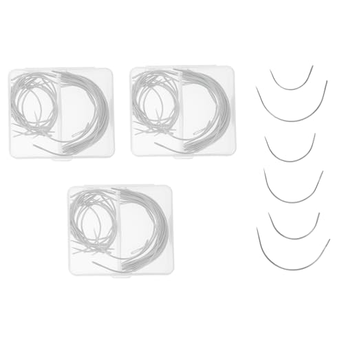 ULDIGI DIY Leather Crafts Needles 40 Pcs Curved Weaving Needles for Knitting c Type Sewing Needles for Leather Work Upholstery