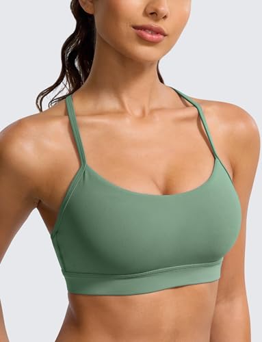 Image of BAYDI Clouduxi Y Back Sports Bra for Women - Padded Racerback Spaghetti Strap Low Impact Workout Yoga Bra, A-C Cups