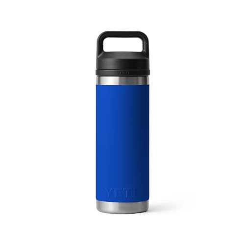 Image of YETI Rambler 18 oz Bottle, Leakproof, Vacuum Insulated, Stainless Steel with Chug Cap, Royal Blue