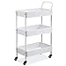 Produktbild ChangDe 3-Schicht-Metall-Rollwagen, abnehmbare Anti-Küche multifunktionale Wagen Schönheit Friseur Werkzeugwagen, 2 Farben erhältlich Mehrzweckwagen (Color : White)