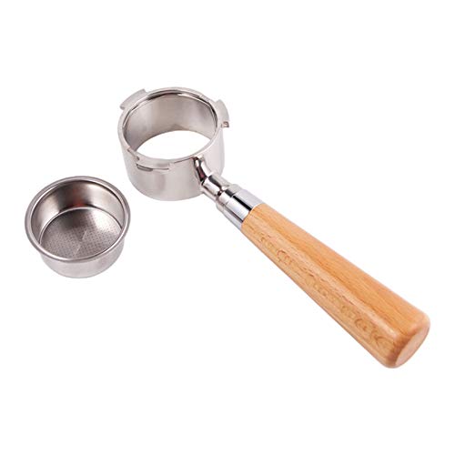 portafiltro Filtro De 51 Mm Sin Fondo Mango De Madera Máquina De Café Mango De Madera (Color : Brown) - Imagen 4