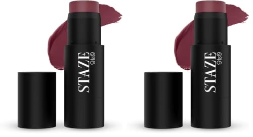 Image of Staze 9to9 Cheek Me Out Multipurpose Blush Stick Tint | On The Go Lip + Cheek + Eye Makeup | Highly Pigmented + Blendable | 12Hrs Long Stay | Natural, Creamy Finish | Travel-Friendly | 03 Spank | 6g