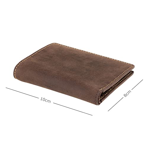 Visconti Hunter 705 Distressed Leather Slim Bifold Card Holder Wallet (Oil Brown)3