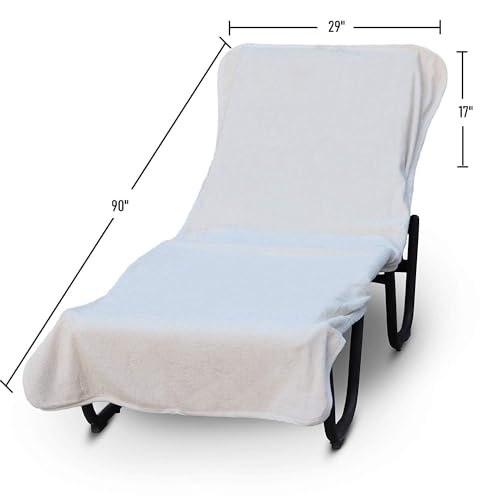 Bc Bare Cotton 312-801-01 Luxury Hotel Spa Pool Fitted, Solid Terry Cloth Chase Lounge Cover 100% Ring-Spun Turkish Cotton thumb #1