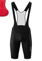 Gonso Sitivo Bib, Kurze Herren Träger-Radhose, Mit Sitivo Red Comfort Sitzpolster, Hohe Bewegungselastizität und Antirutsch-Silikon-Beingummi, Enganliegende Passform, Schwarz/Rot, Gr. L