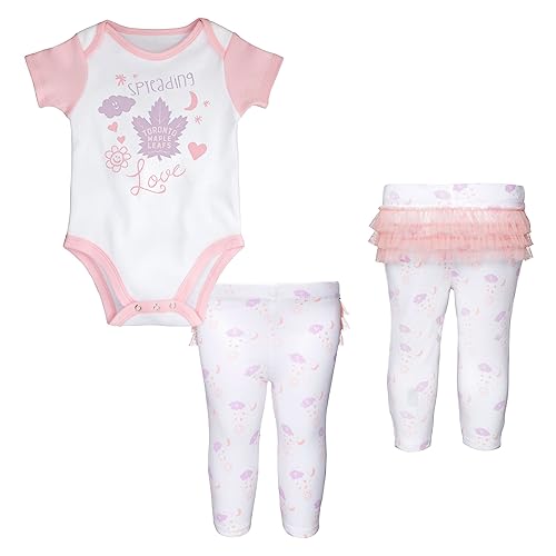 Outerstuff Newborn Girls Toronto Maple Leafs Spreading Love Creeper and Tutu Leggings Set - Size 0-3 Months