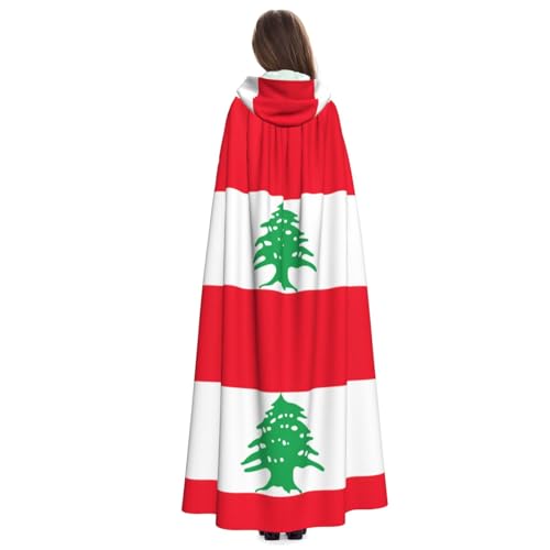 Cape drapeau du Liban à capuche pour animer vos soirées déguisées
