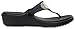 Crocs Women's Sanrah Embellished Flip Wedge Sandal, Black/Silver Metallic, 10 M US