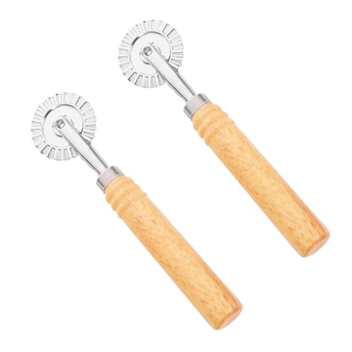 SOLUSTRE 2pcs Pizza Dough Roller Lattice Cutter Alloy Pizza Dough Tools for Homemade Cookies Pies Easy to Use Cookie Cutter for Baking Enthusiasts