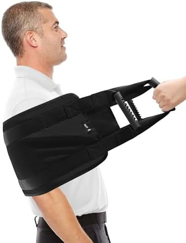 SPRING SEAON Transfer Sling – Essential Transfer Belt Lifting Strap for Elderly and Disabled with Mobility Aids- Lift Assist Gait Belts for Seniors for Home, Hospital, Nursing Care (Black)