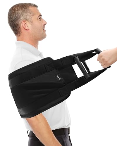 SPRING SEAON Transfer Sling - Essential Transfer Belt Lifting Strap for Elderly and Disabled with Mobility Aids- Lift Assist Gait Belts for Seniors for Home, Hospital, Nursing Care (Black)