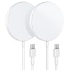 Magnetic Wireless Charger 2-Pack for iPhone Wireless Charger Pad, Max Fast for Magsafe Phone Adapter for iPhone 16/16 Plus/16 Pro/16 Pro Max/15/15 Pro/15 Plus/ 14/13 Series/AirPods Pro 2