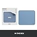 Logitech Mouse Pad - Studio Series, Computer Mouse Mat with Anti-Slip Rubber Base, Easy Gliding, Spill-Resistant Surface, Durable Materials, Portable, in a Fresh Modern Design, Blue Grey