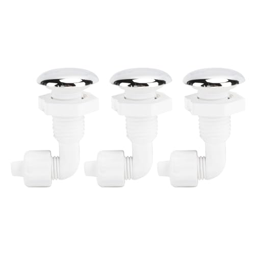 Ensemble de 3 buses à jet d'air pour spa, jets de remplacement pour spa, buses à bulles en PVC pour baignoire de massage et piscine, 3 cm de diamètre avec...
