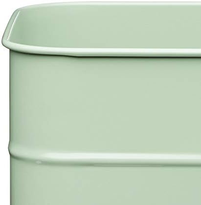 KitchenCraft Living Nostalgia Metal Kitchen Utensil Holder, 15 x 15 x 16 cm (6" x 6" x 6.5") - English Sage Green