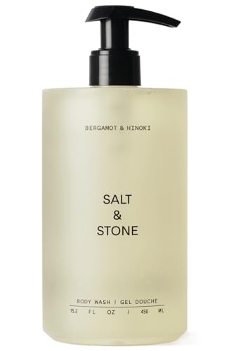Salt & Stone Body Wash for Women & Men, Bergamot & Hinoki...