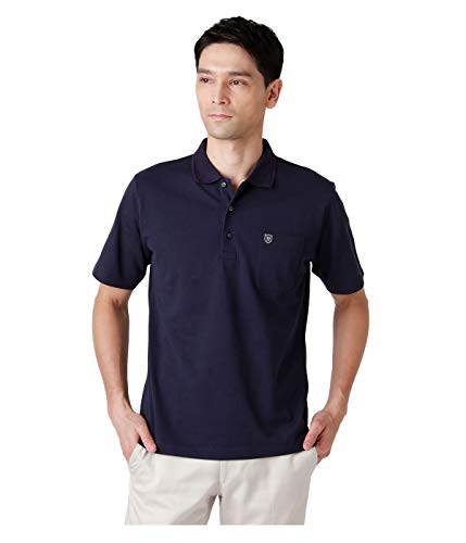 [ニューヨーカー] ポロシャツ 半袖 通気性 吸水性 COOL COMFORT 編立襟 ネイビー L 166386347503