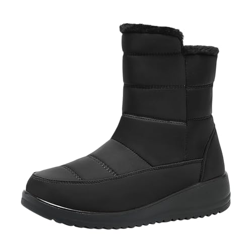 Bottes d'hiver pour femme imperméables à tige courte et doublure chaude
