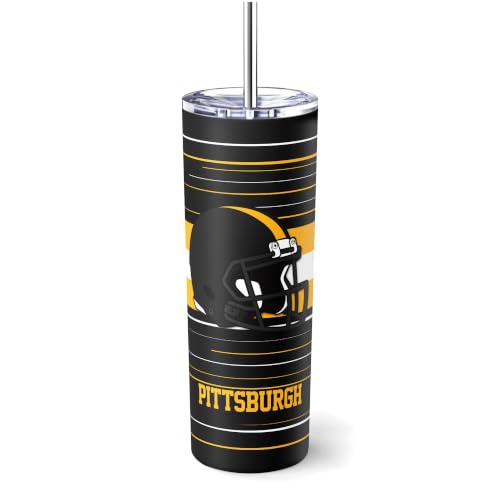 Image of Pittsburgh Tumbler 20oz Travel Mug Custom Name and Number Gifts