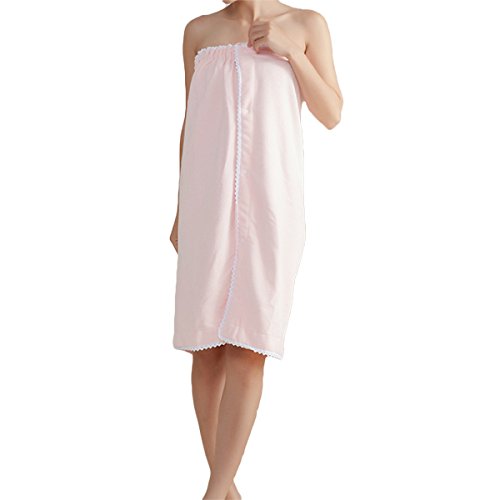 Inovey Bx-368 Sommer Weich Strand Fähig Tragen Spa Bademantel Plüsch Hoch Absorbierende Badehandtuch Rock- Rosa