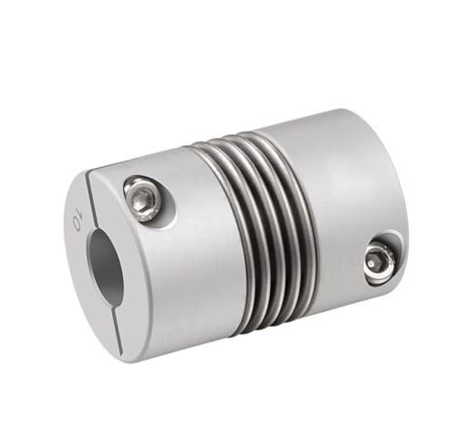 Rigid coupling,Stainless steel rigid coupling 1pcs D25L37 Bellows Coupling Clamp Coupling Shaft Motor Spring Aluminum Alloy Couples(7X9.525)