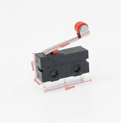 Microinterruptor KW11-3Z de 3 pines con palanca de rodillo para control de circuitos AC 250V 4