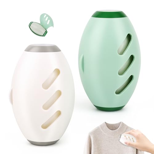 QOUBNIC Wiederverwendbarer Fusselroller, 2 Stück Waschbare Klebrige Gel Fusselrolle Ball, Washable Sticky Roller Tierhaarentferner, Waschbarer Reusable Lint Roller für Haustierhaar Kleidung Reisen