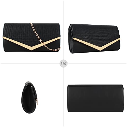 U Scinan Women Minimalist Leather Crossbody Bag – Slim Envelope Purse with Detachable Chain Daily Use Lightweight Work Bag2