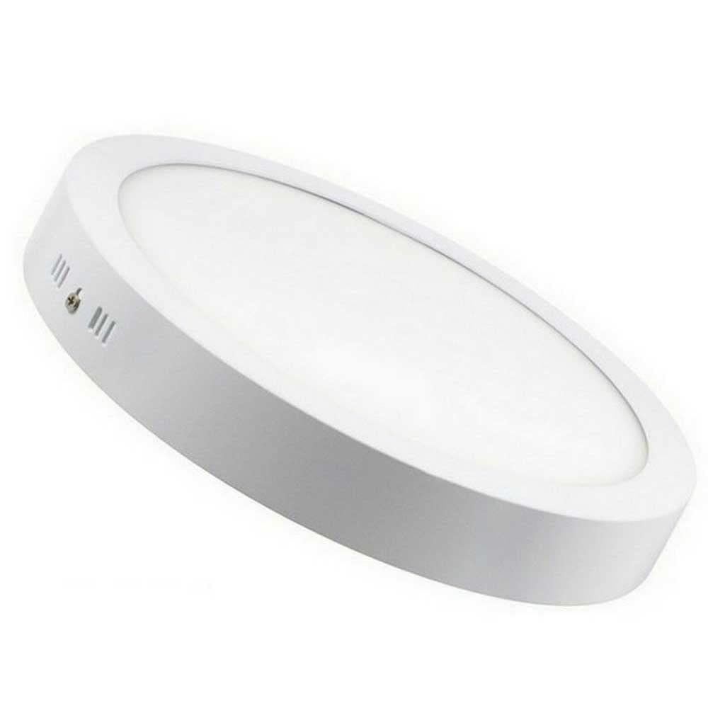 Manningham Lighting 24W LED Ceiling Light 6500K Cold Daylight White Round Surface Mounted Indoor Modern Bedroom Lights Ideal Office Living Room Kitchen Hallway (1x Panel)